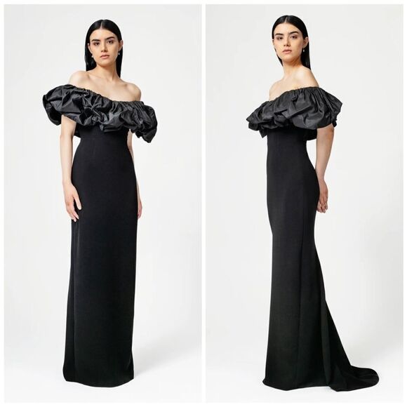 Catherine Regehr St. Martin Off-The-Shoulder Sheath Gown size 6 - Picture 2 of 14